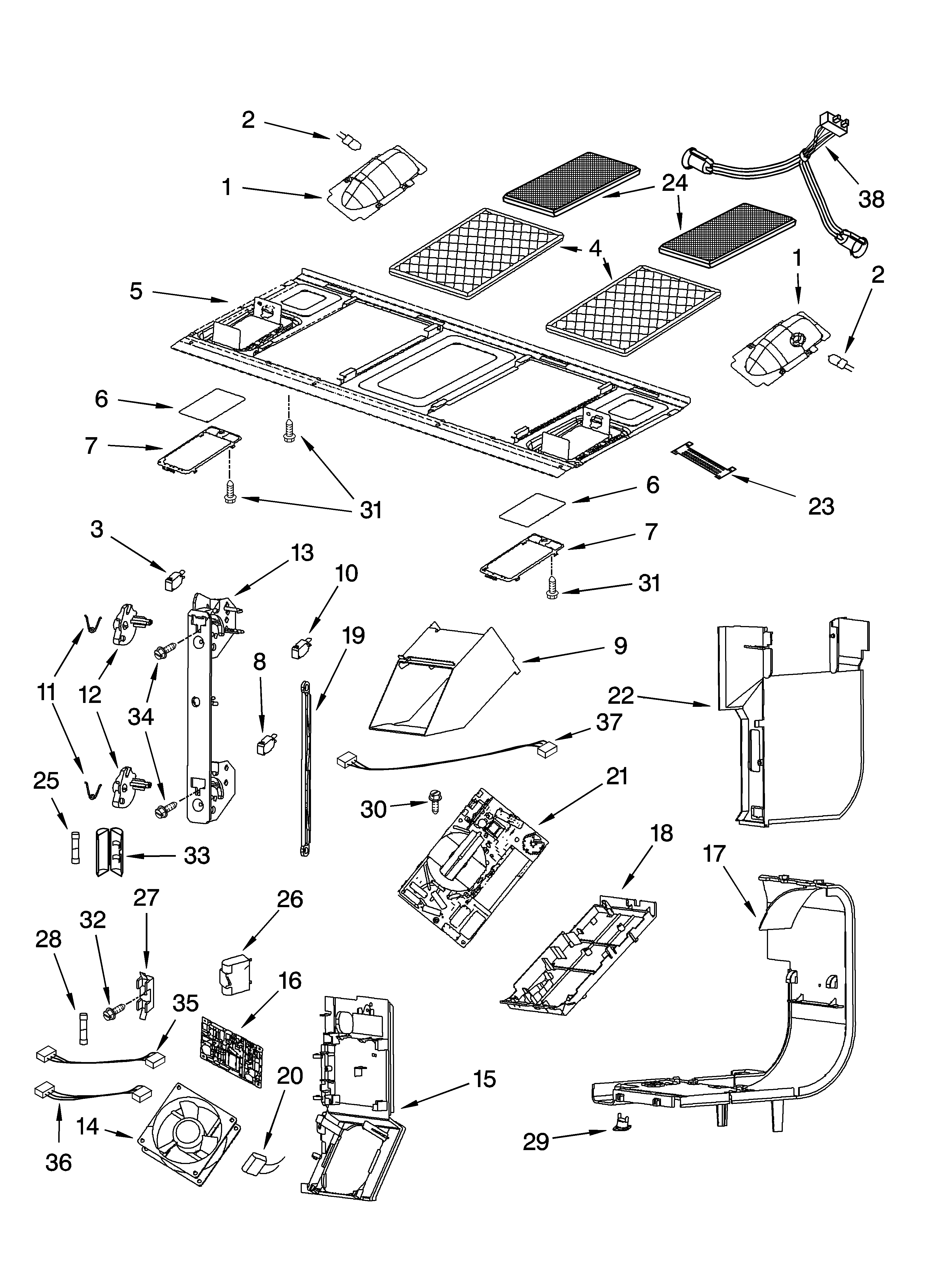Interior and ventilation parts