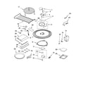 KitchenAid KHHS179LSS2 magnetron and turntable parts diagram
