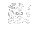 KitchenAid KHHS179LBT2 magnetron and turntable parts diagram