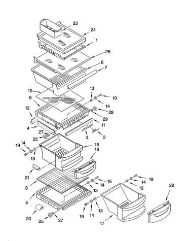 Refrigerator shelf parts