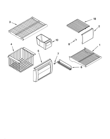 Freezer shelf parts