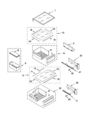 Refrigerator shelf parts