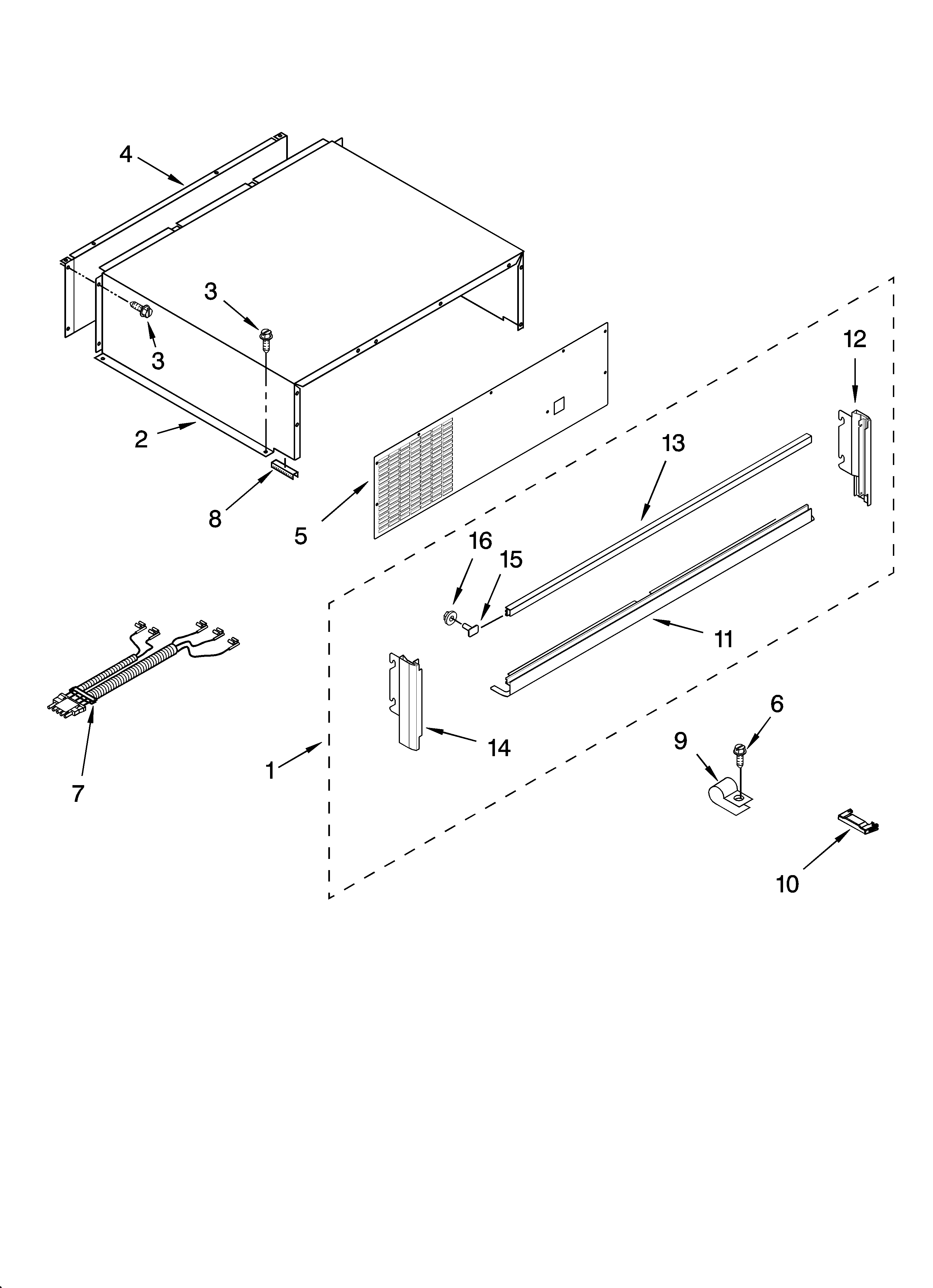 Top grille and unit cover parts