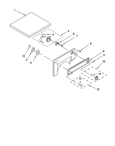 Top and console parts, optional parts (not included)