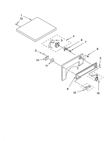 Top and console parts, optional parts (not included)