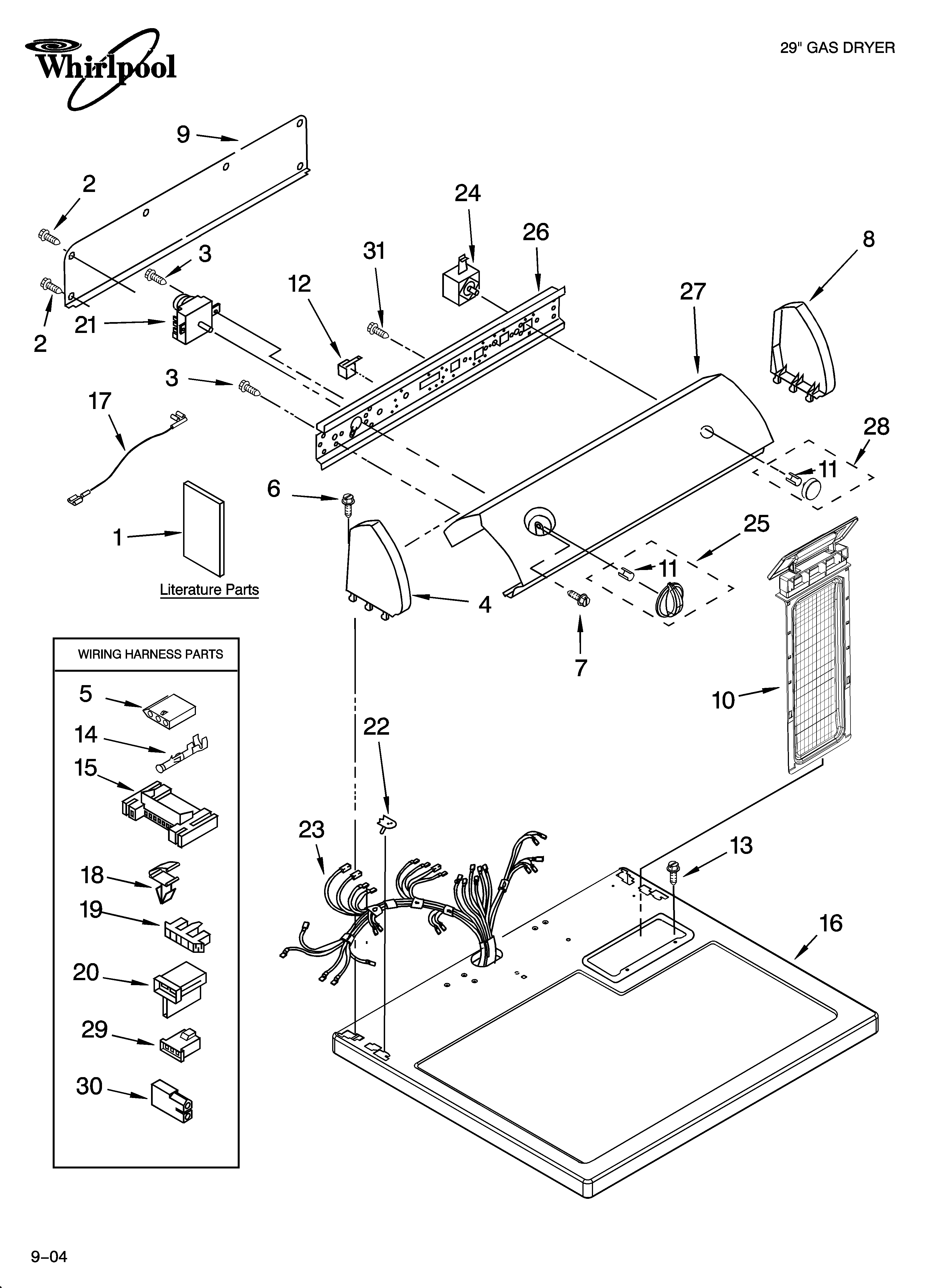Top and console parts