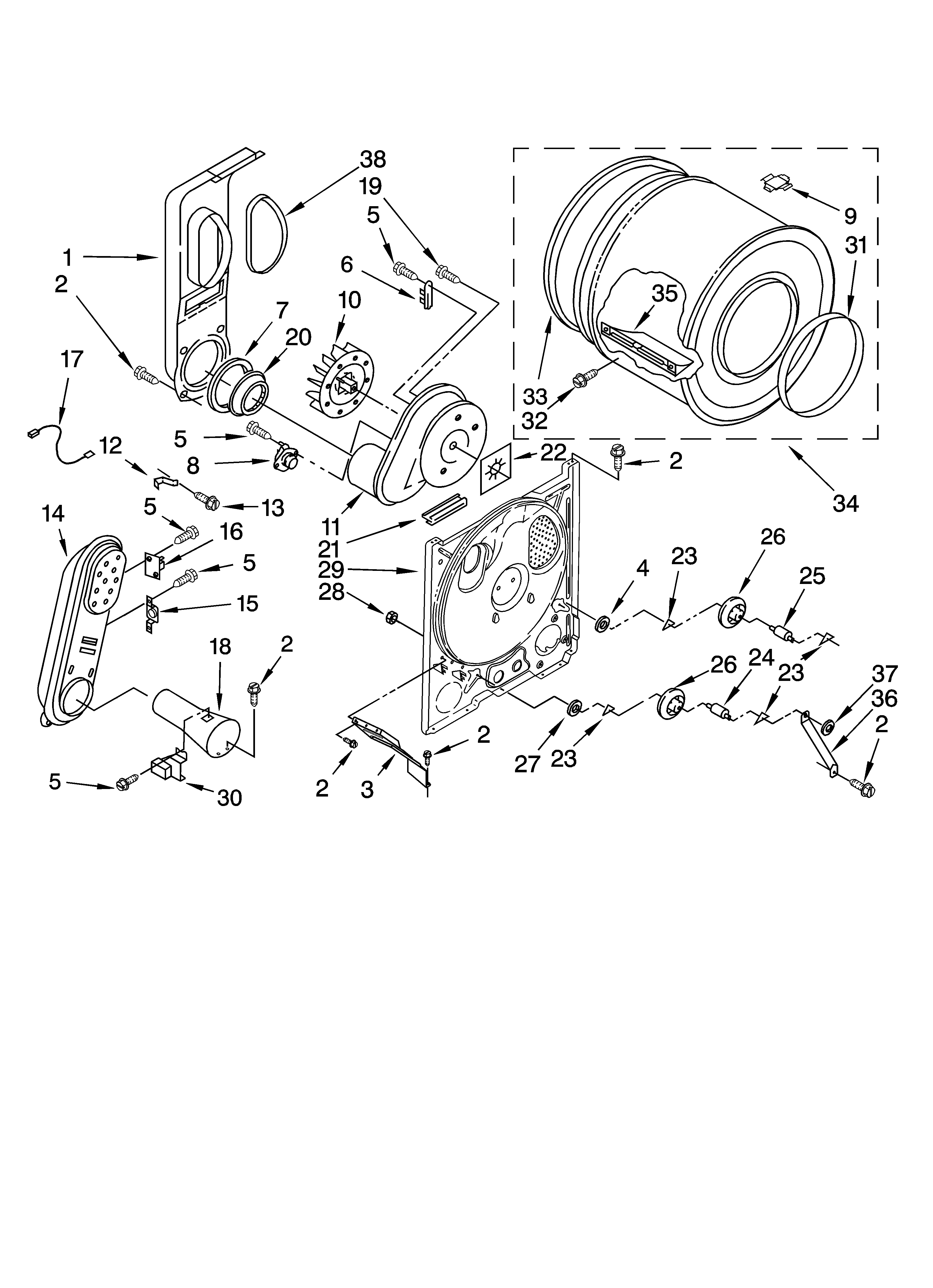 Bulkhead parts, optional parts (not included)