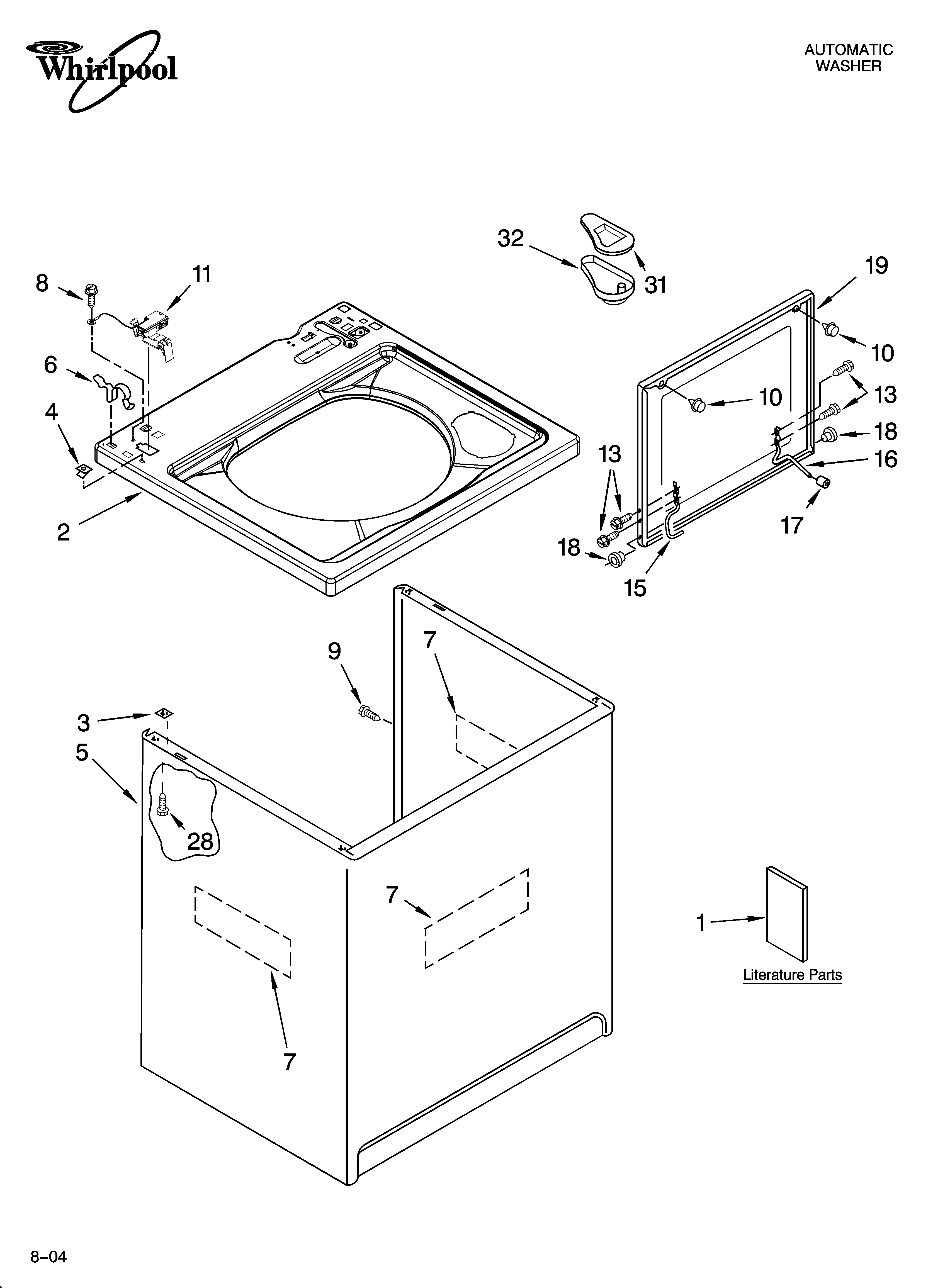 Top and cabinet parts