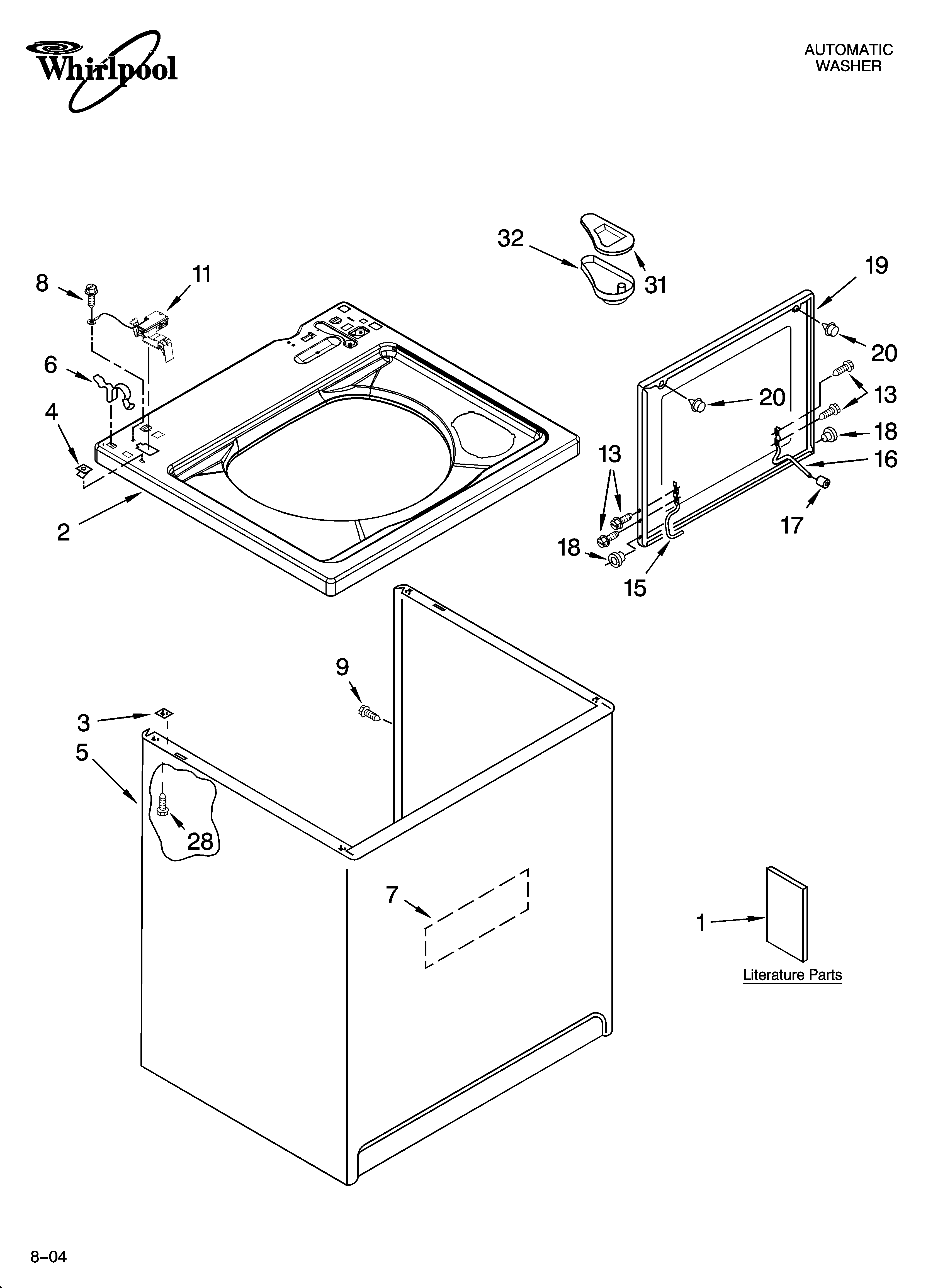 Top and cabinet parts