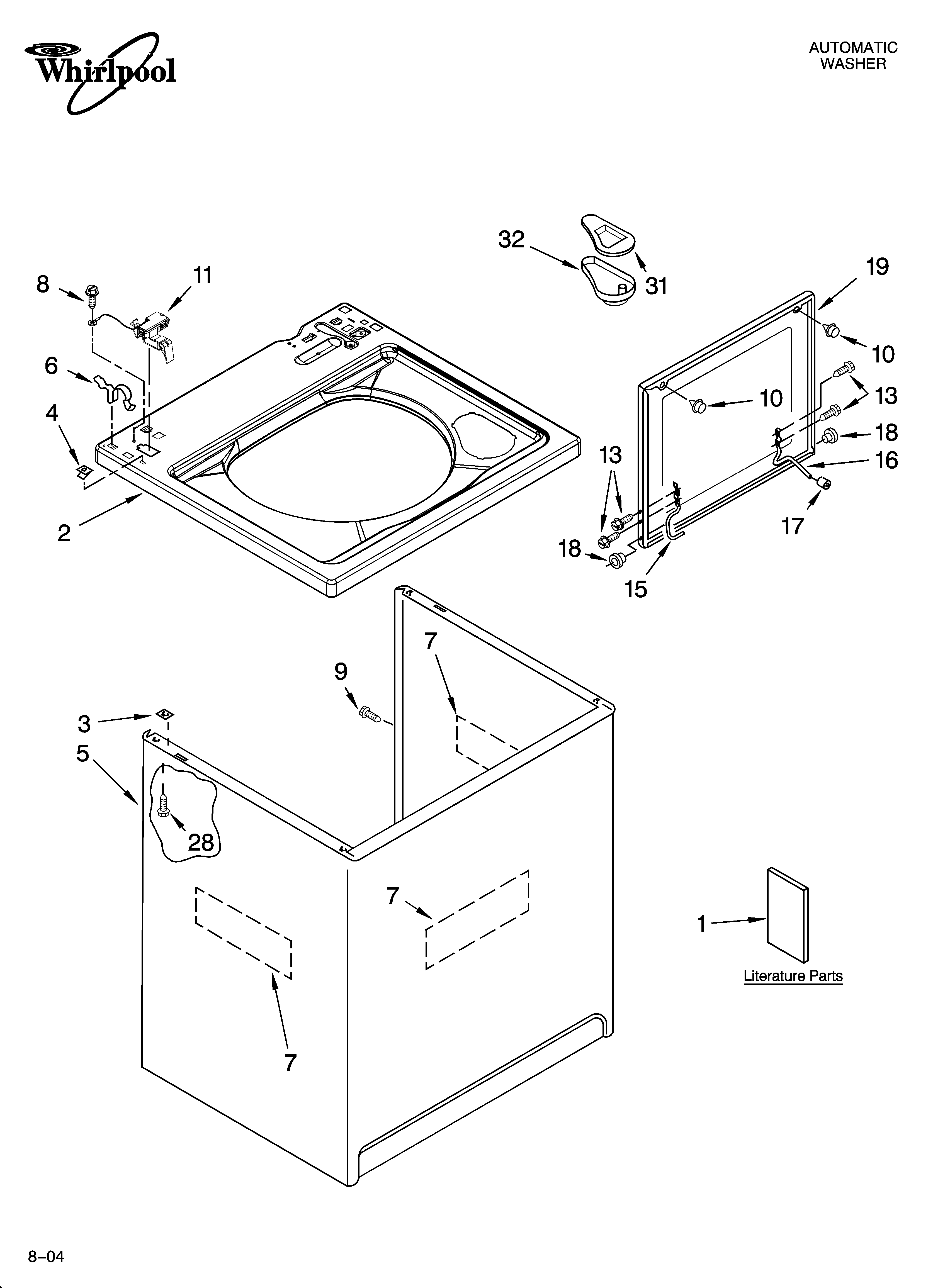Top and cabinet parts
