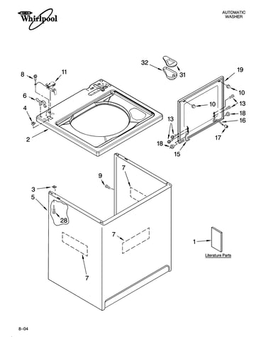 Top and cabinet parts