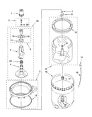 Agitator, basket and tub parts