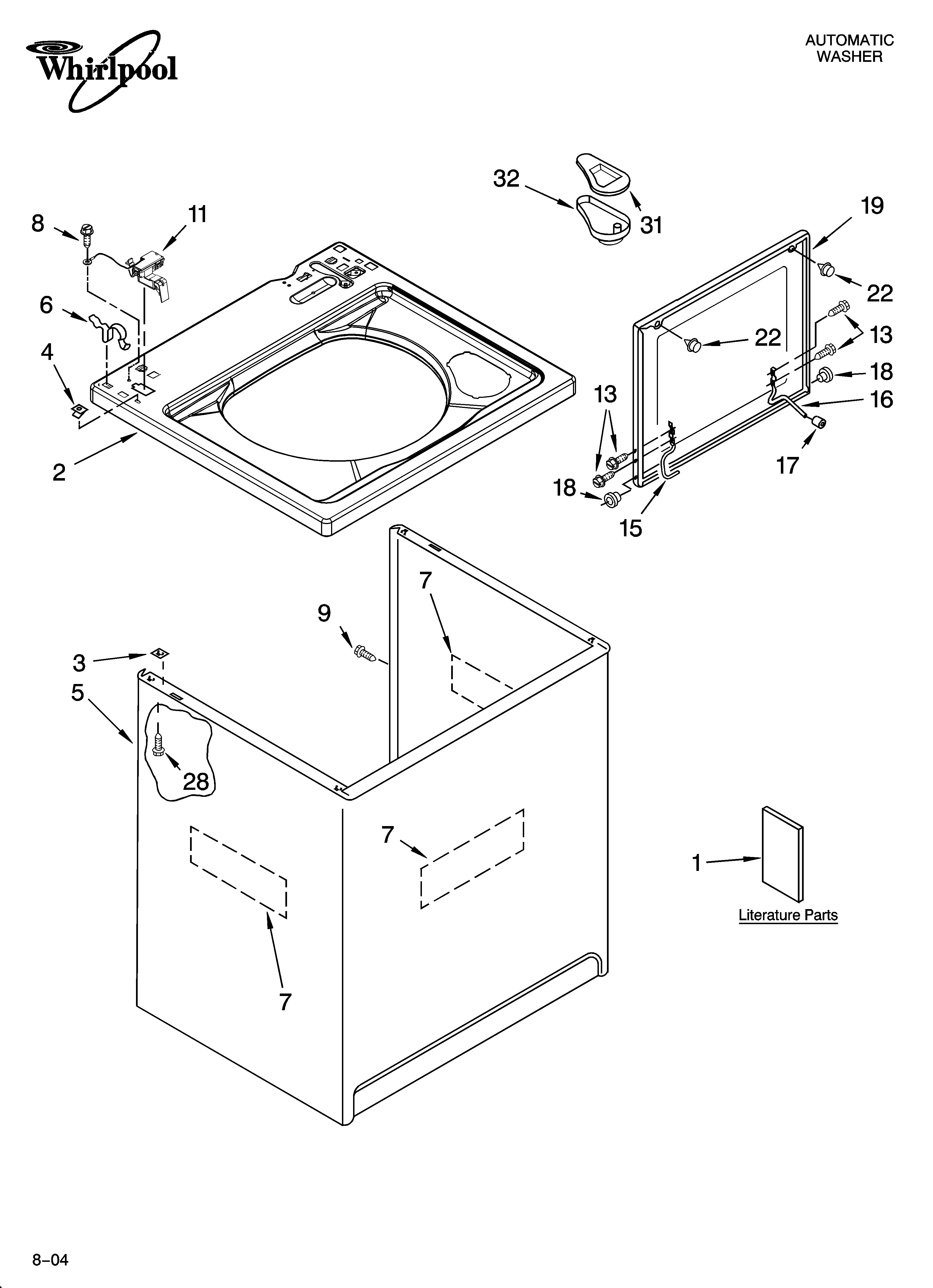 Top and cabinet parts
