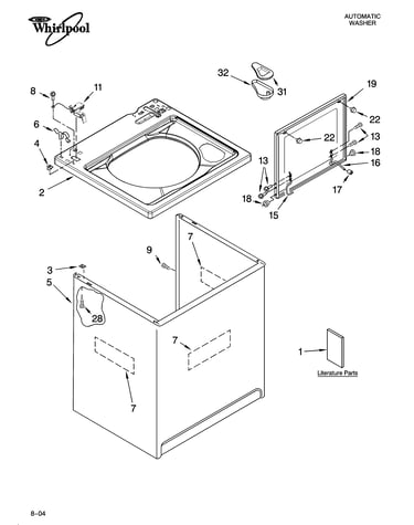 Top and cabinet parts