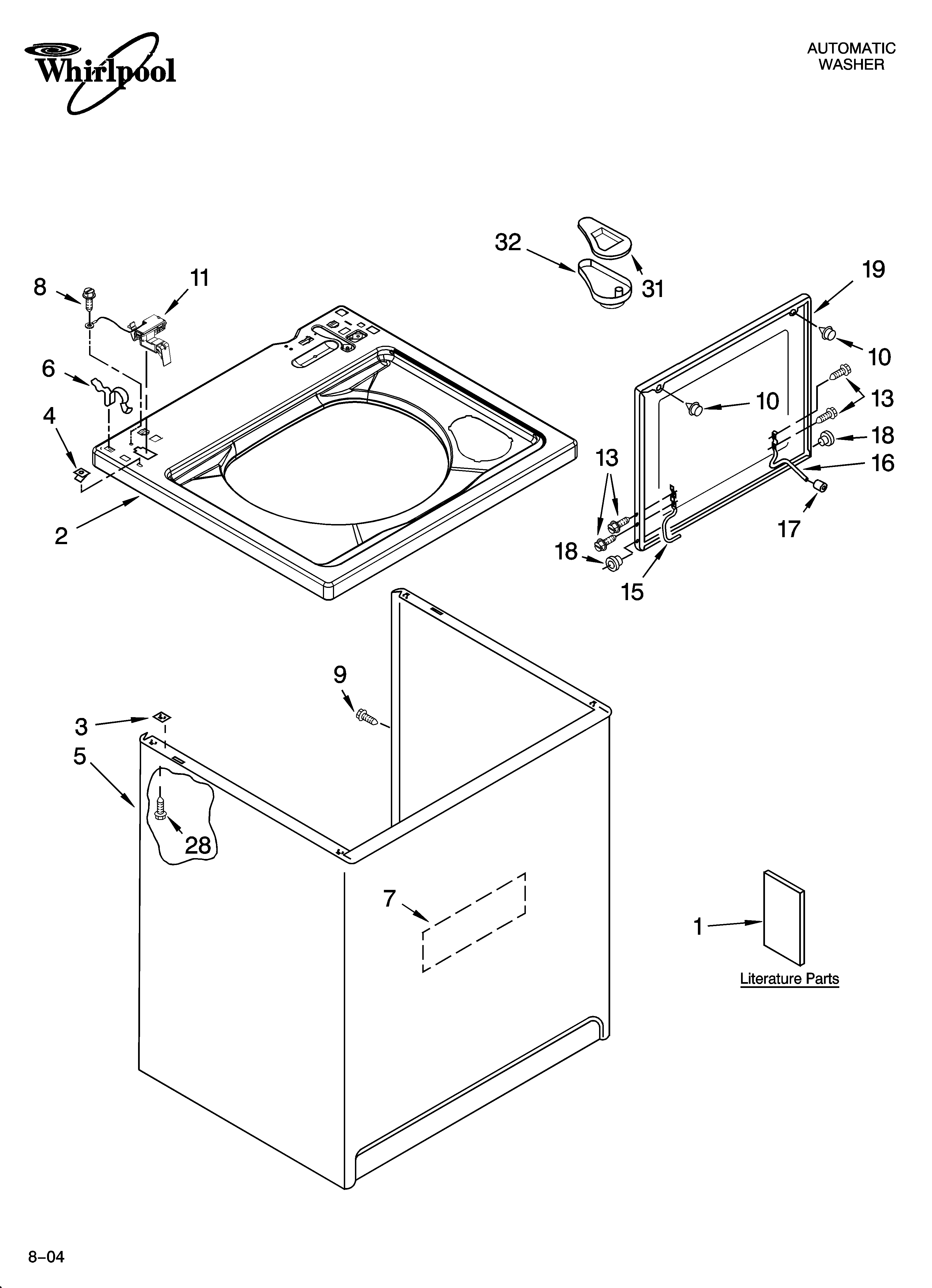 TOP AND CABINET PARTS