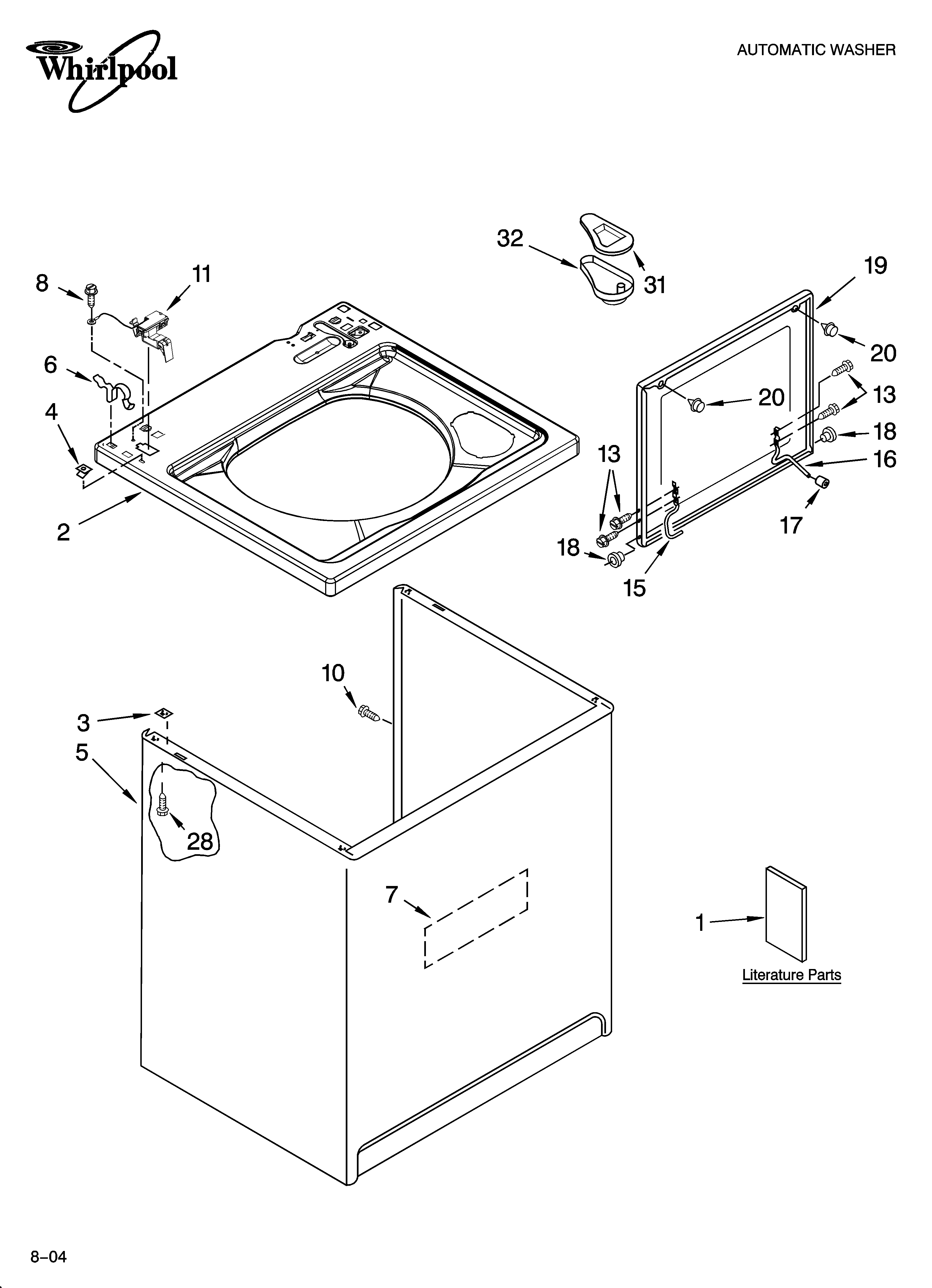 Top and cabinet parts