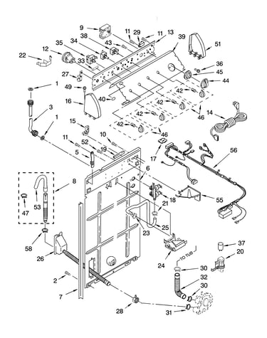 Controls and rear panel parts