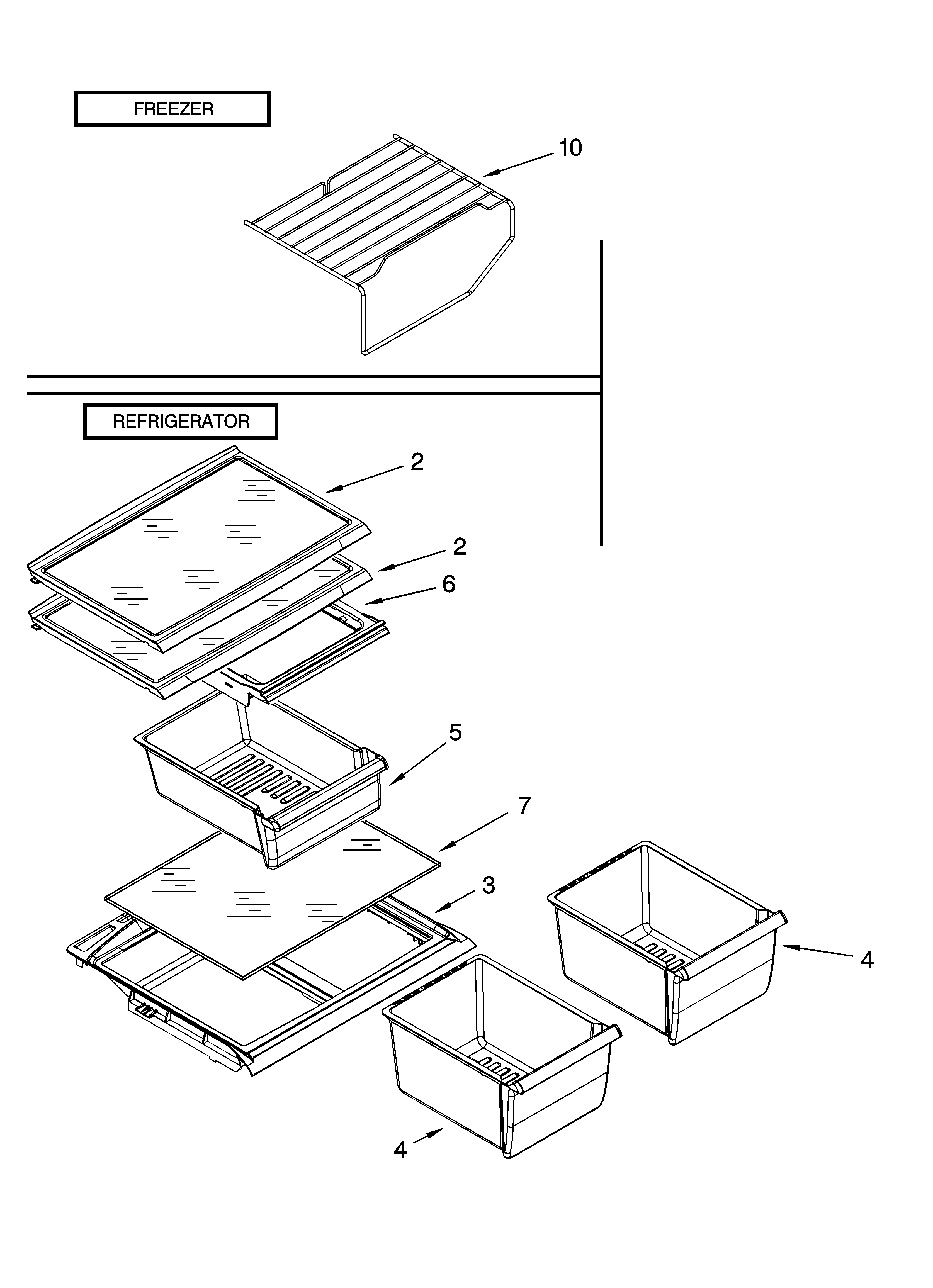 Shelf parts, optional parts