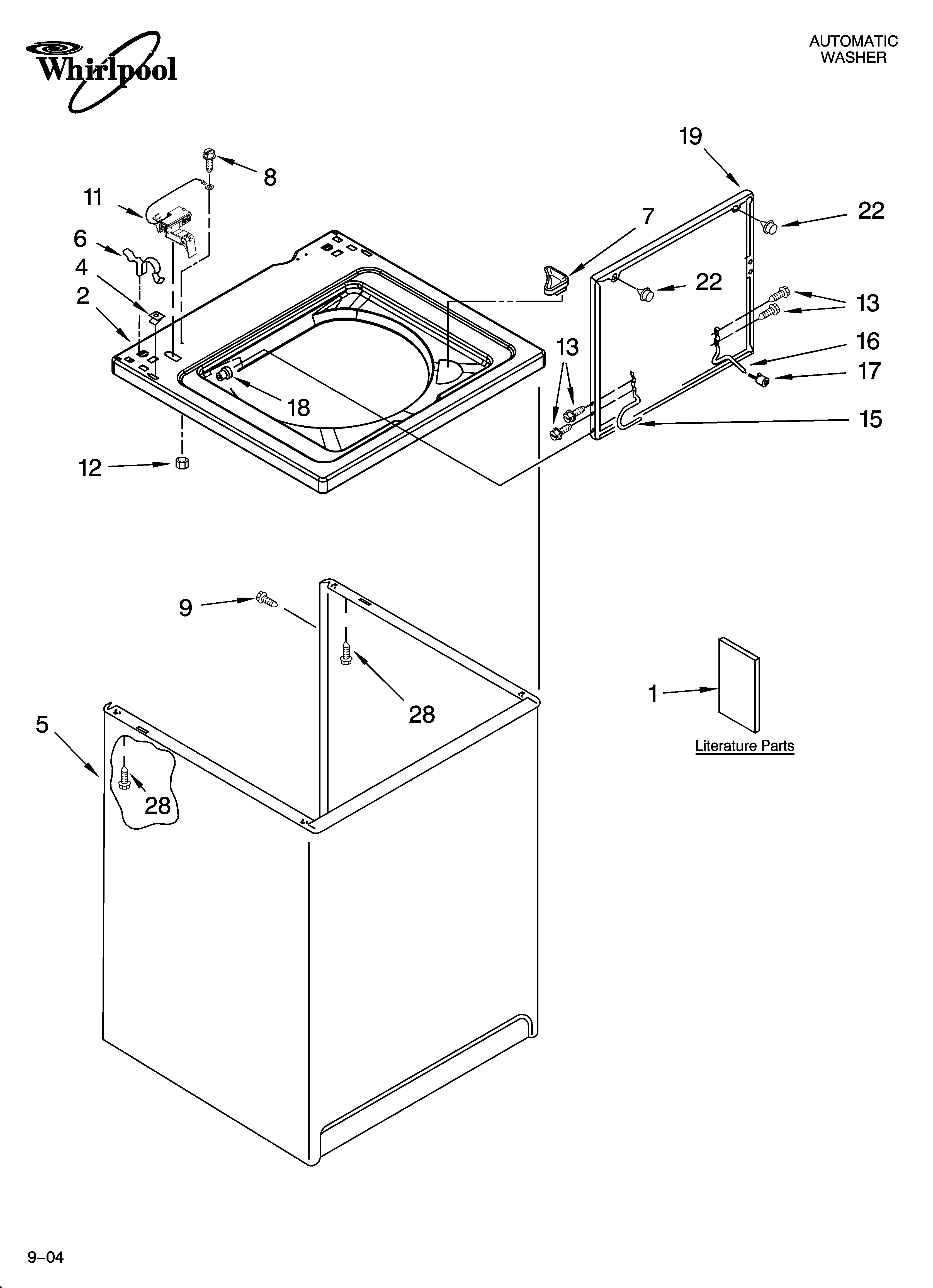 Top and cabinet parts