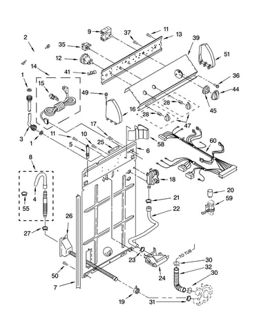 Controls and rear panel parts