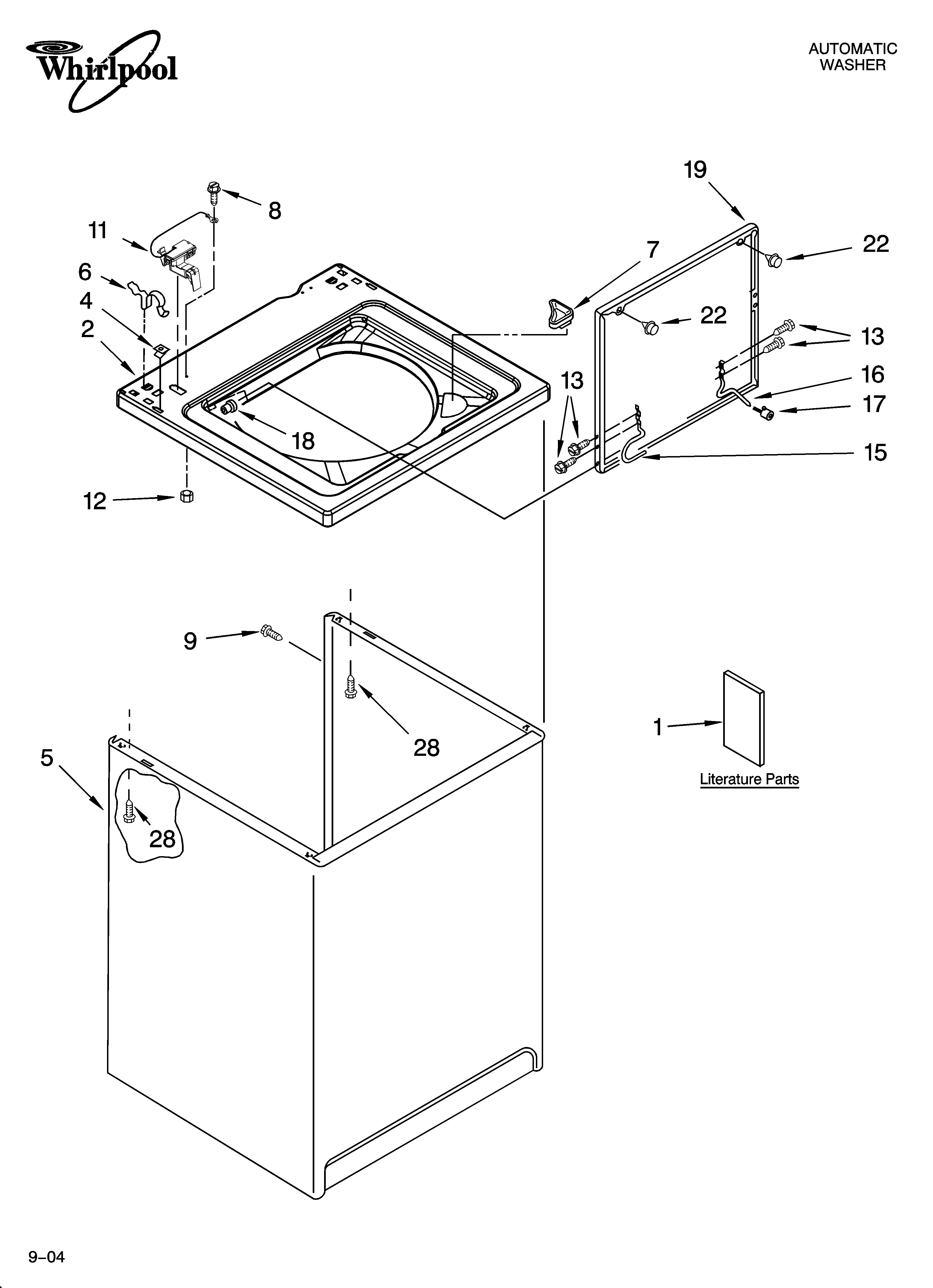 TOP AND CABINET PARTS