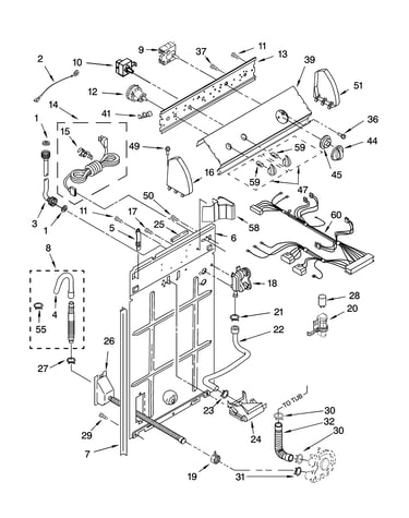 Controls and rear panel parts