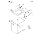 Whirlpool 7MLSQ8000PW0 top and cabinet parts diagram