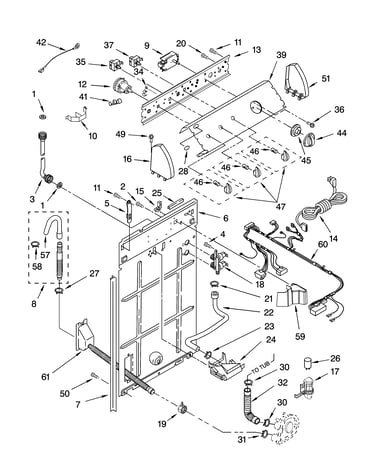 Controls and rear panel parts