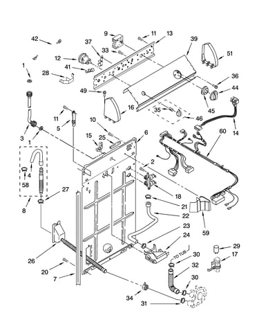 Controls and rear panel parts