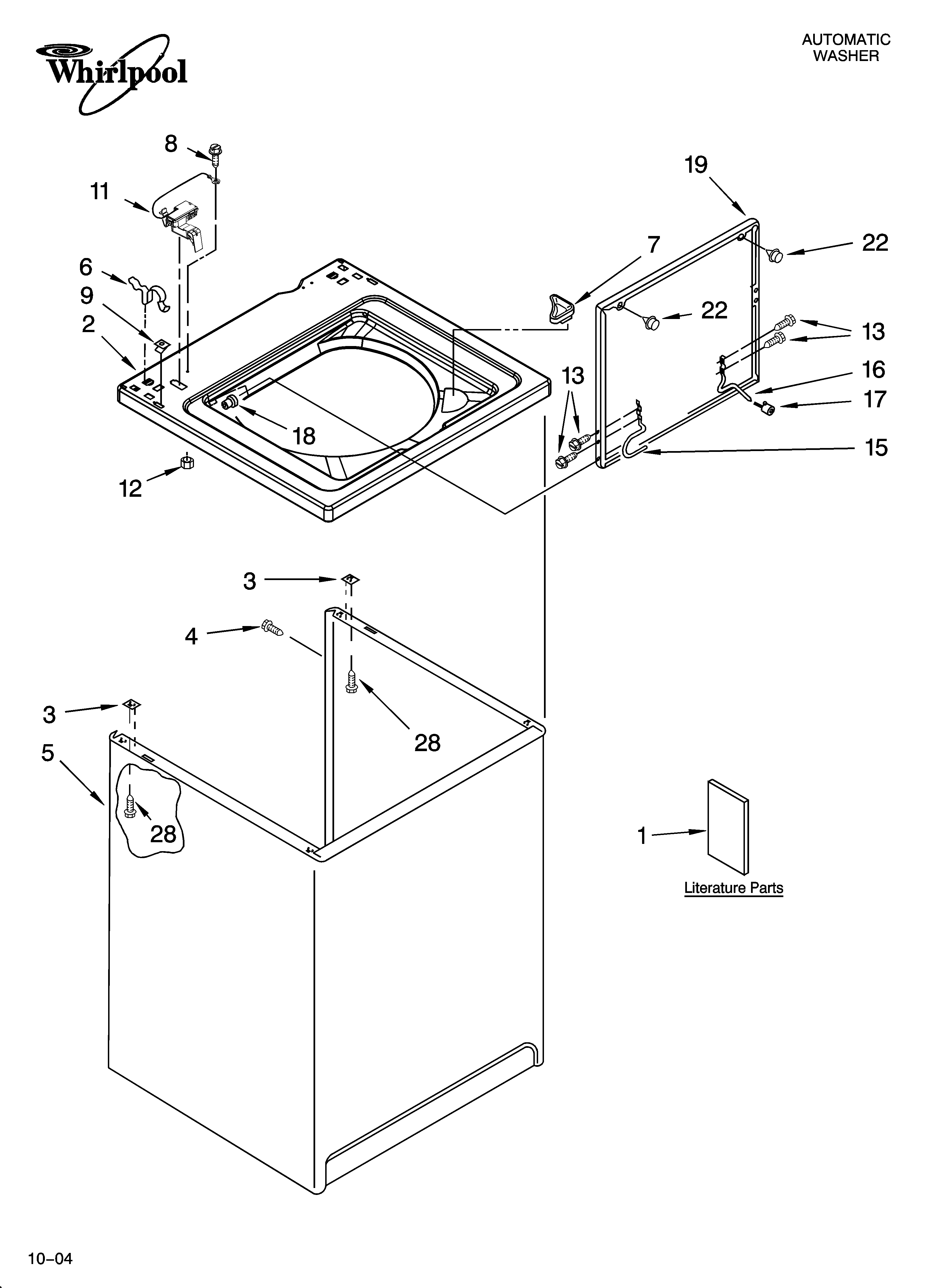Top and cabinet parts