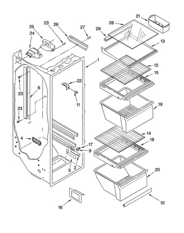 Refrigerator liner parts