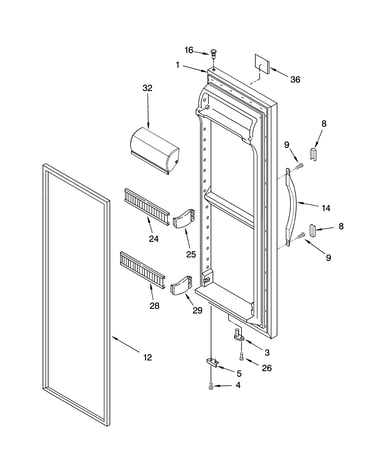 Refrigerator door parts