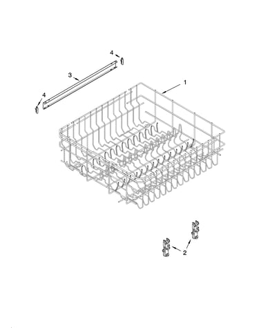 Upper rack and track parts