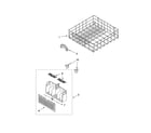 Whirlpool DU1101XTPB1 lower rack parts, optional parts (not included) diagram