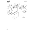 Whirlpool DU840SWPS0 frame and console parts diagram
