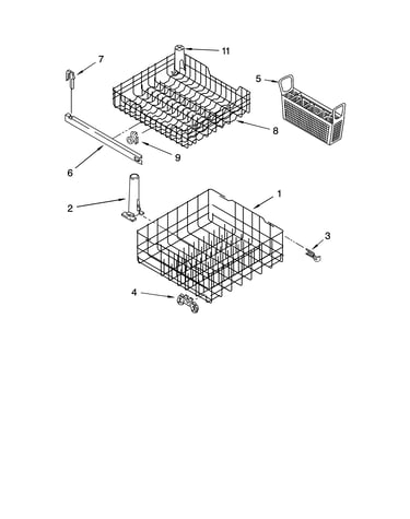 Dishrack parts, optional parts (not included)