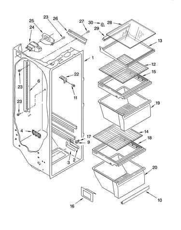 Refrigerator liner parts