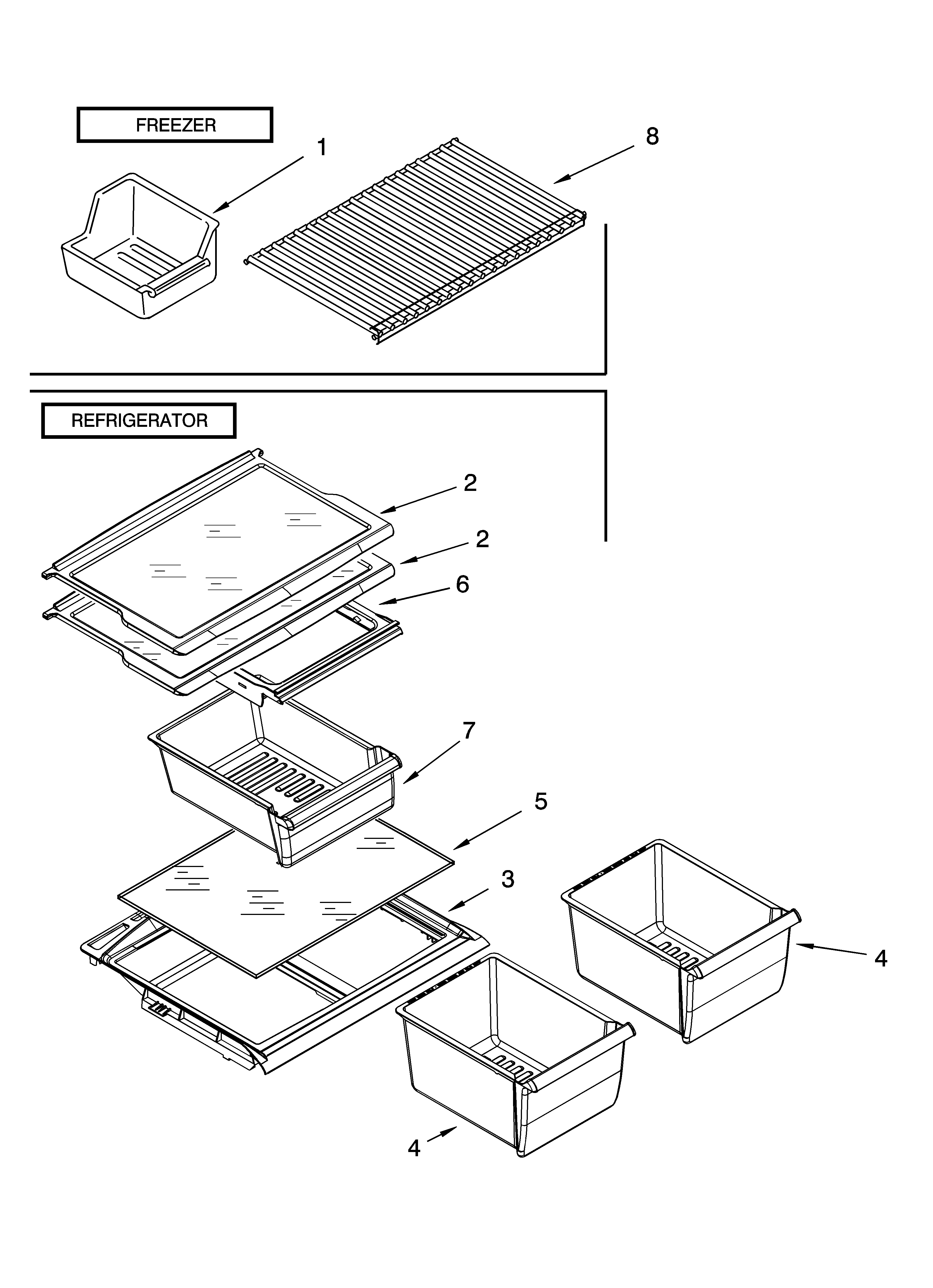 SHELF PARTS, OPTIONAL PARTS