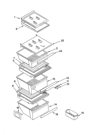 Refrigerator shelf parts