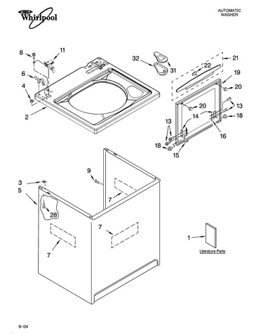 Top and cabinet parts