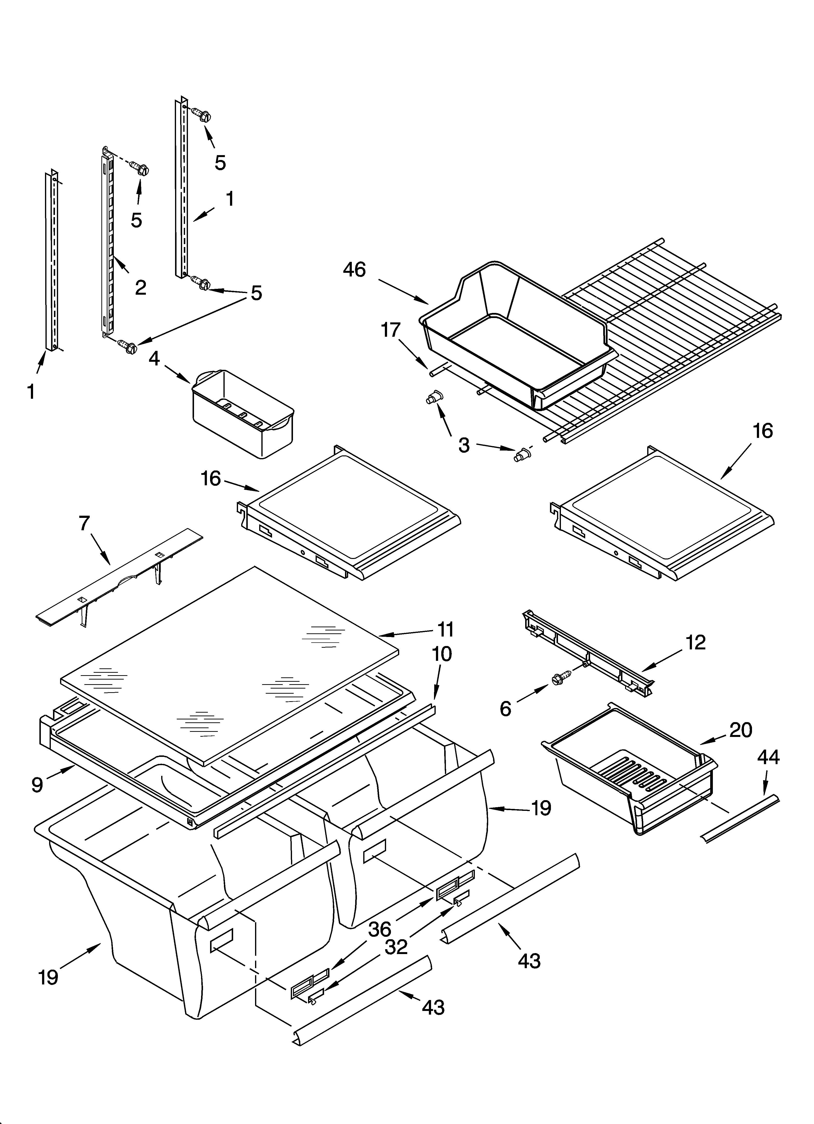 Shelf parts
