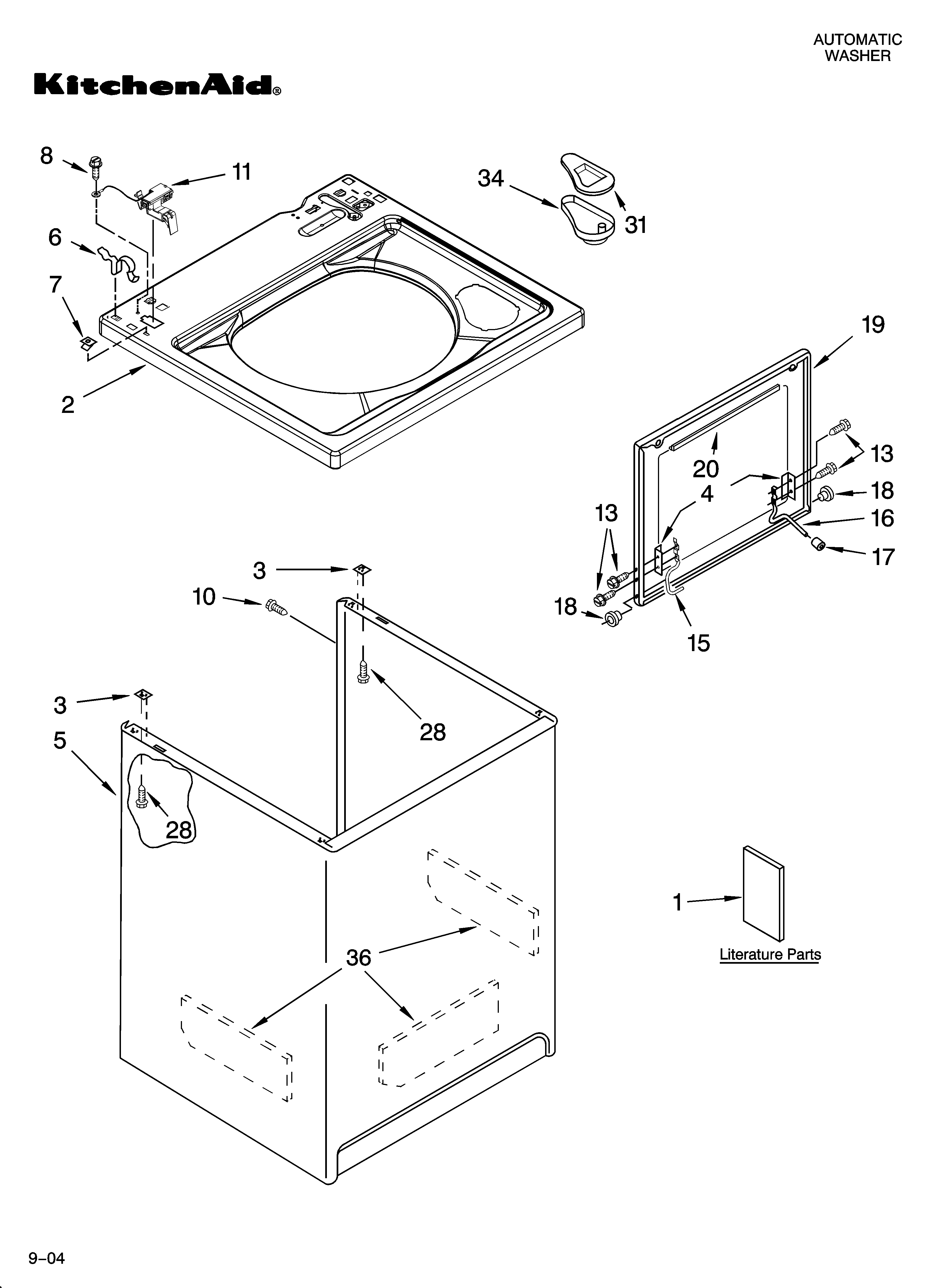 Top and cabinet parts