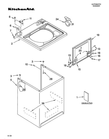 Top and cabinet parts