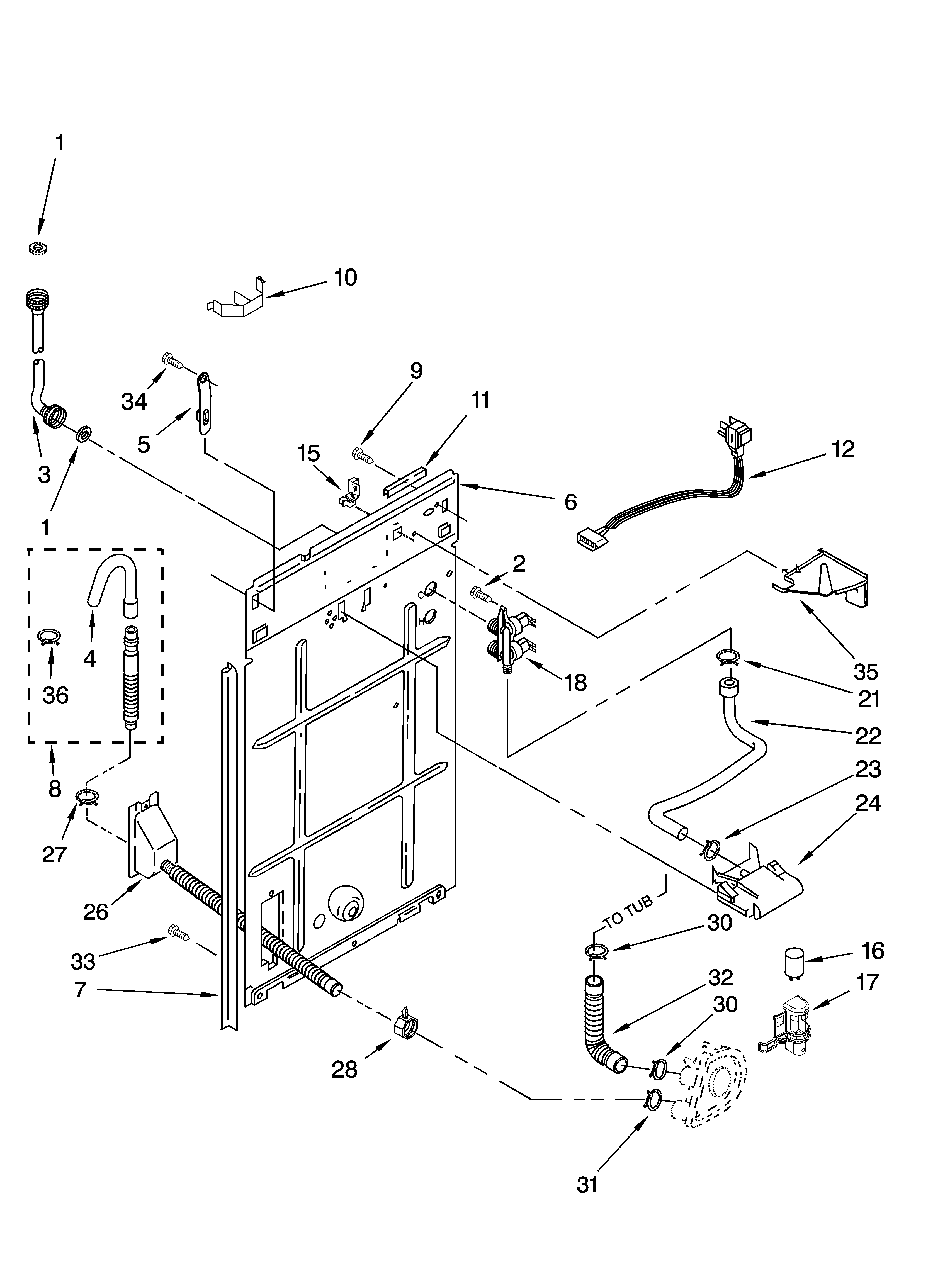 Rear panel parts