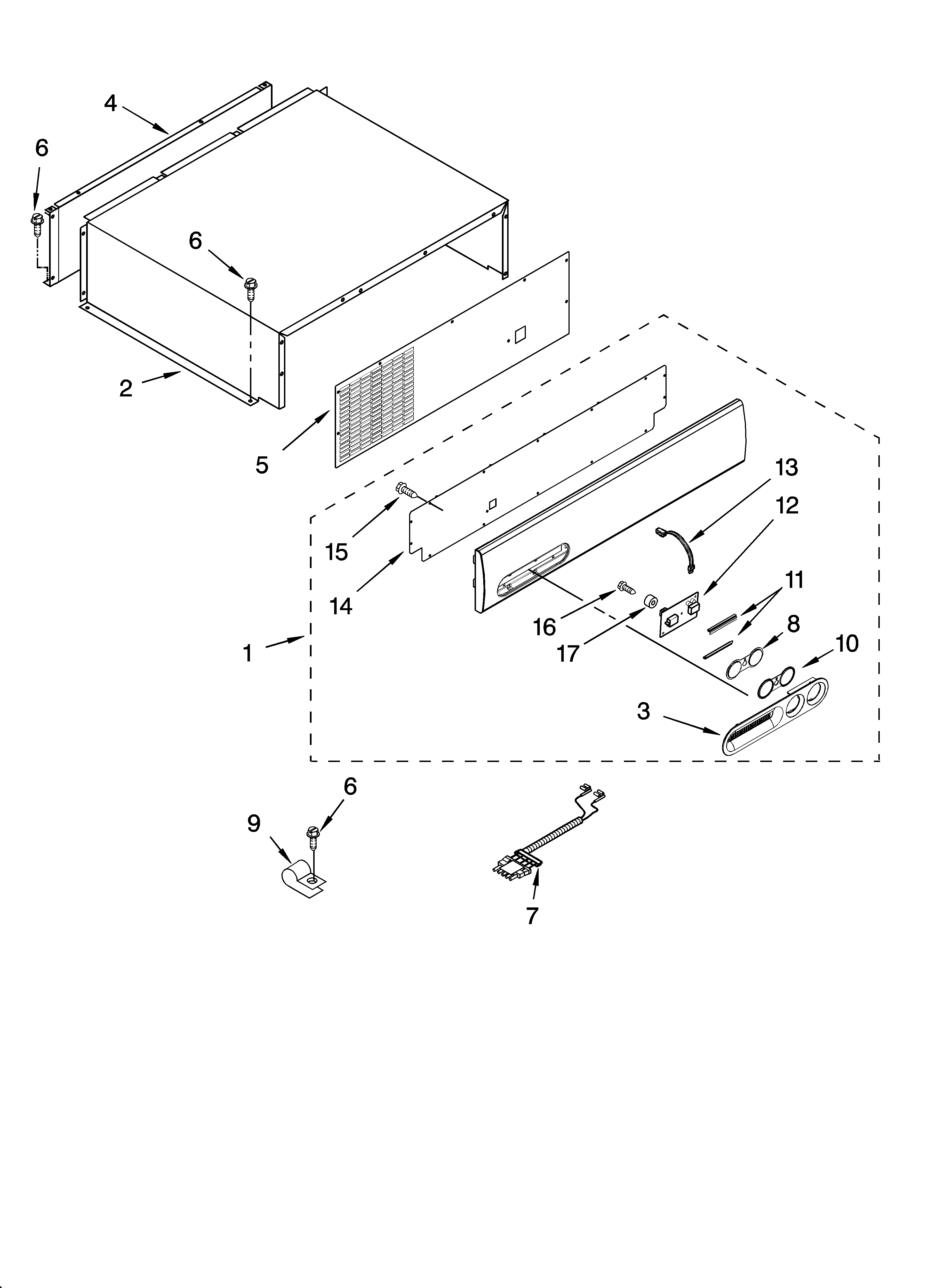 Top grille and unit cover parts