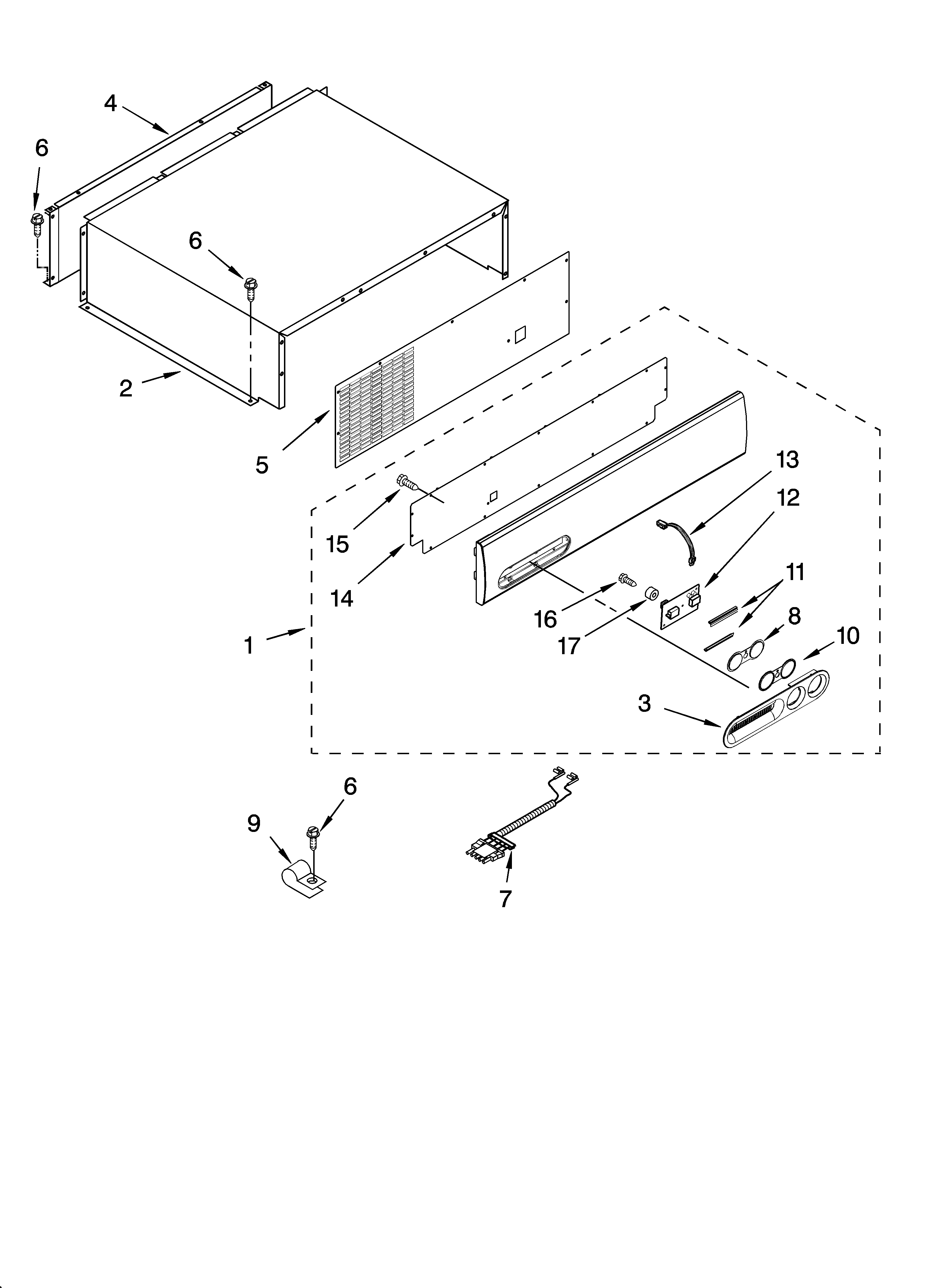 Top grille and unit cover parts