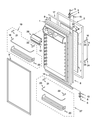 Refrigerator door parts