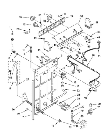 Controls and rear panel parts