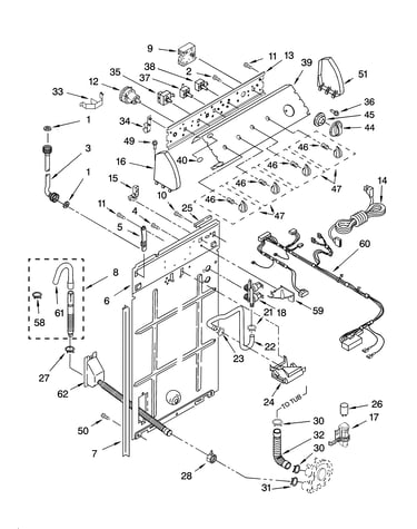 Controls and rear panel parts