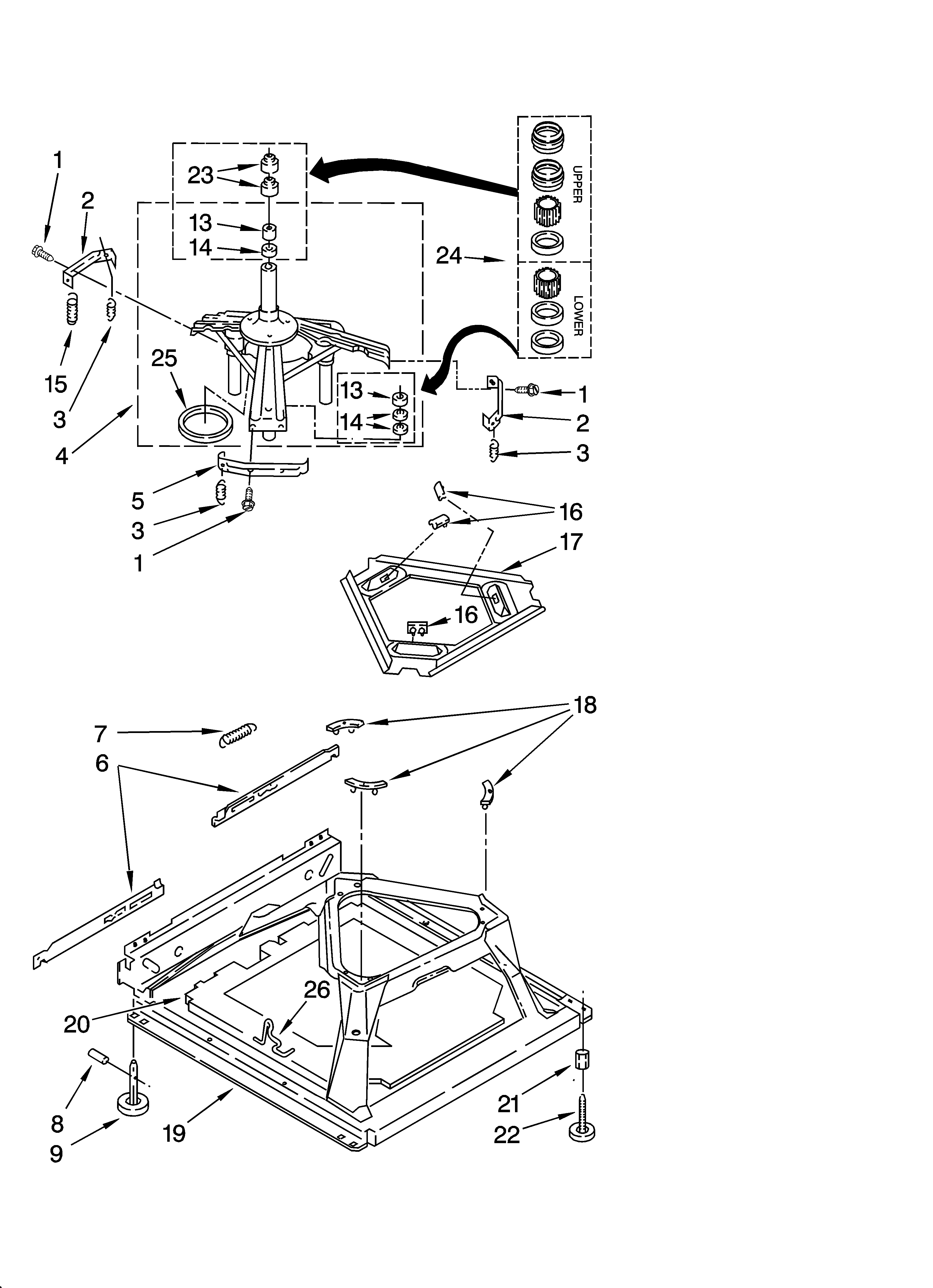 Machine base parts